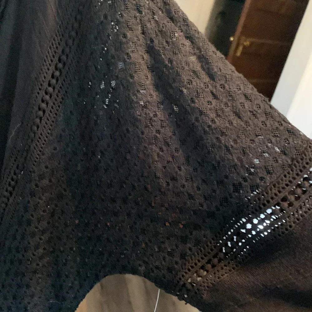 Free People Nomad‎ Peasant dress in black. NWT. Retail 148
